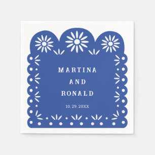 Servilleta De Papel PICADO DE PAPEL azul MEXICANO