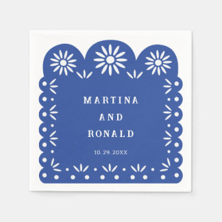 Servilleta De Papel PICADO DE PAPEL azul MEXICANO