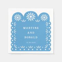 PICADO DE PAPEL azul MEXICANO