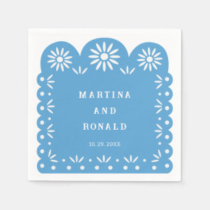 Servilleta De Papel PICADO DE PAPEL azul MEXICANO