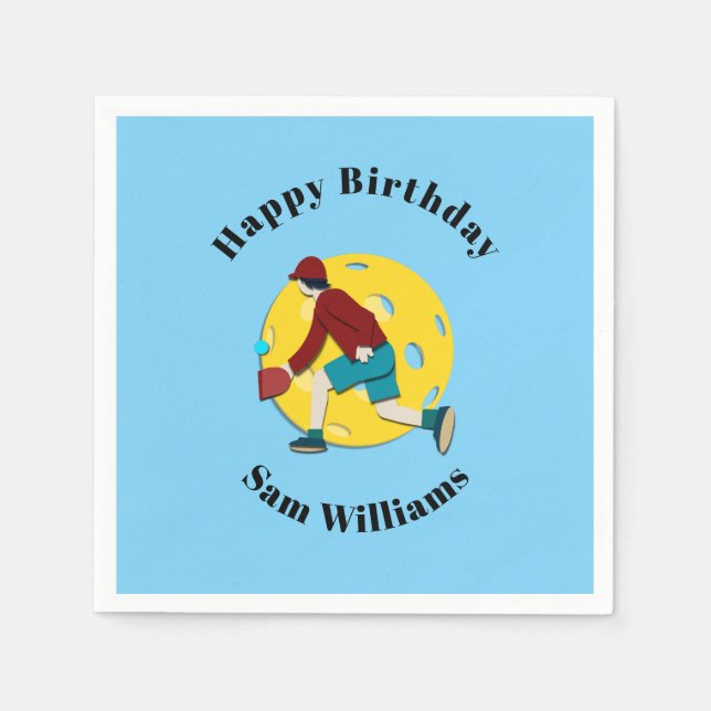 Servilleta De Papel Pickle Ball (Anverso)