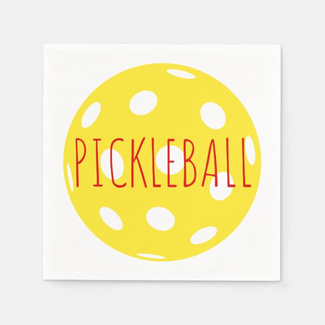 Servilleta De Papel Pickleball Cocktail Napkins (Anverso)