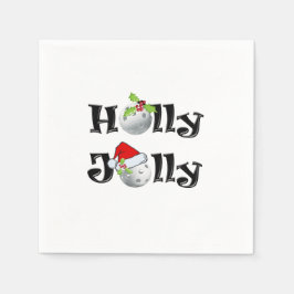 Servilleta De Papel Pickleball-Holly Jolly
