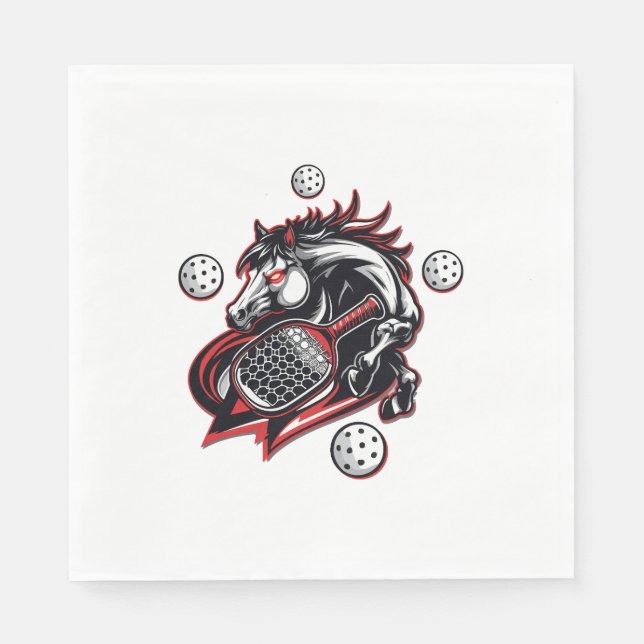 Servilleta De Papel Pickleball Horse Lover (Anverso)