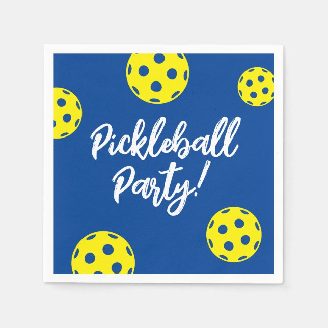 Servilleta De Papel Pickleball Ropa de fiesta de cumpleaños (Anverso)