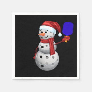 Servilleta De Papel Pickleball Snowman