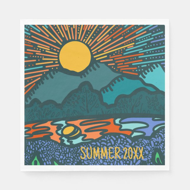 Servilleta De Papel Picnic de campamento personalizado (Anverso)