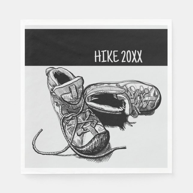 Servilleta De Papel Picnic de Camping Personalizado de Hiker (Anverso)