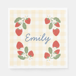 Servilleta De Papel Picnic Fiesta de fresa personalizada Berry Sweet