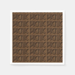 Servilleta De Papel Picnic Funny Wicker Typography Paper Fiestas Napki