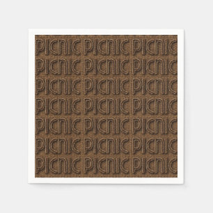 Servilleta De Papel Picnic Funny Wicker Typography Paper Fiestas Napki