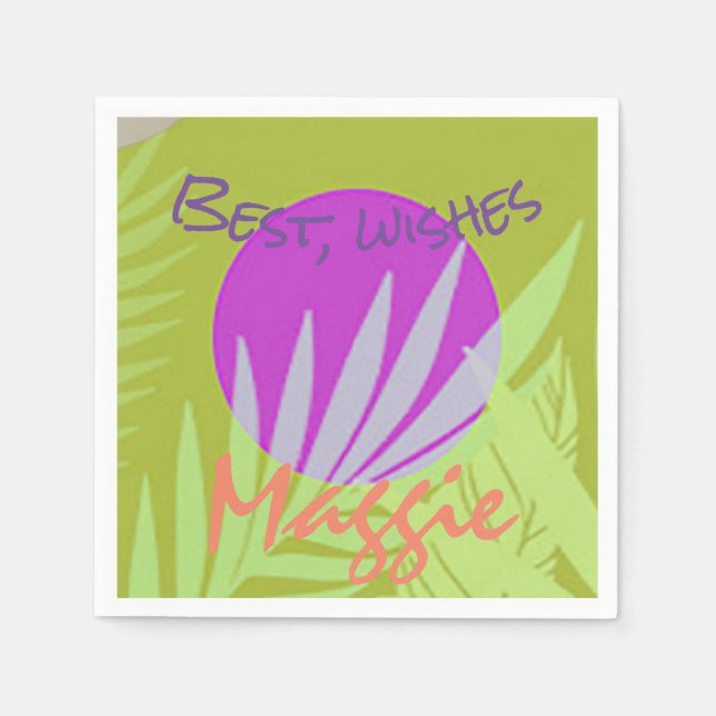 Servilleta De Papel Picnics de verano, vacaciones y cumpleaños (Anverso)