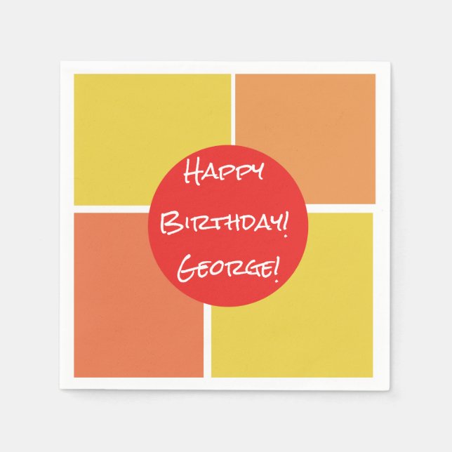 Servilleta De Papel Picnics de verano, vacaciones y cumpleaños (Anverso)