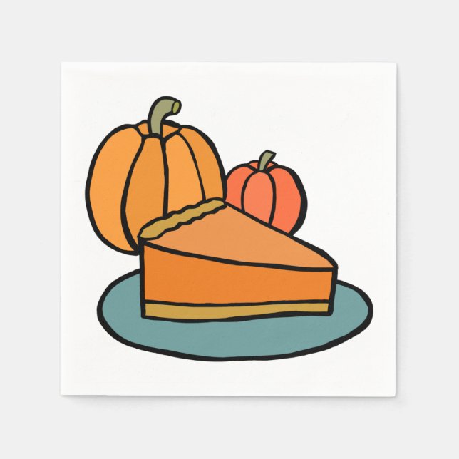 Servilleta De Papel Pie de calabaza completa (Anverso)