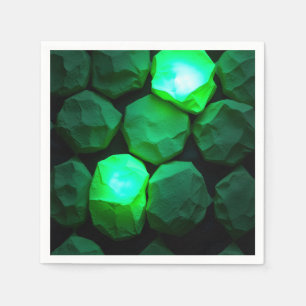 Servilleta De Papel Piedras Verdes Esmeralda