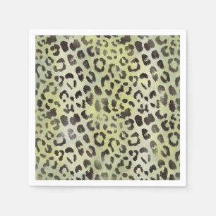 Servilleta De Papel Piel de leopardo en verde lima tangerina