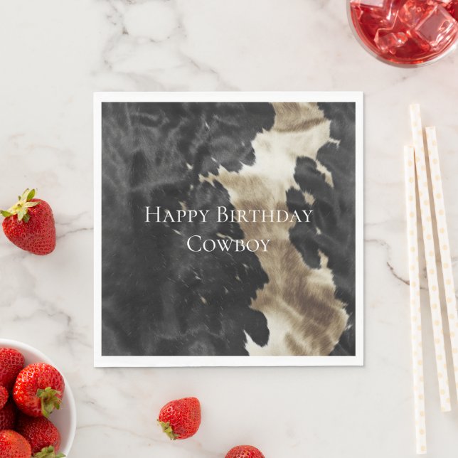 Servilleta De Papel Piel de vaca Black Champagne Gold (In situ)