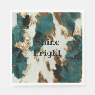 Servilleta De Papel Piel de vaca Blanco del Oro Esmeralda Occidental