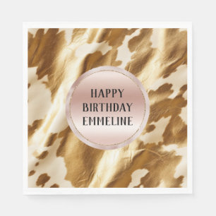 Servilleta De Papel Piel de vaca de crema de oro occidental