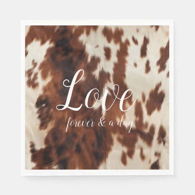 Servilleta De Papel Piel de vaca de crema marrón (Anverso)