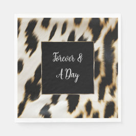Servilleta De Papel Piel de vaca de lechera de oro blanco negro