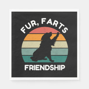 Servilleta De Papel Piel, Faros, Amistad - Gracioso Perro Lover Retro