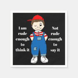 Servilleta De Papel Piénsalo - No lo digas - Funny Cocktail Napkins