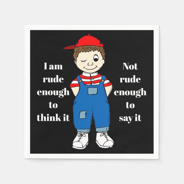 Servilleta De Papel Piénsalo - No lo digas - Funny Cocktail Napkins (Anverso)