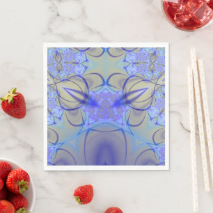 Servilleta De Papel Pierce Arte fractal morado y amarillo