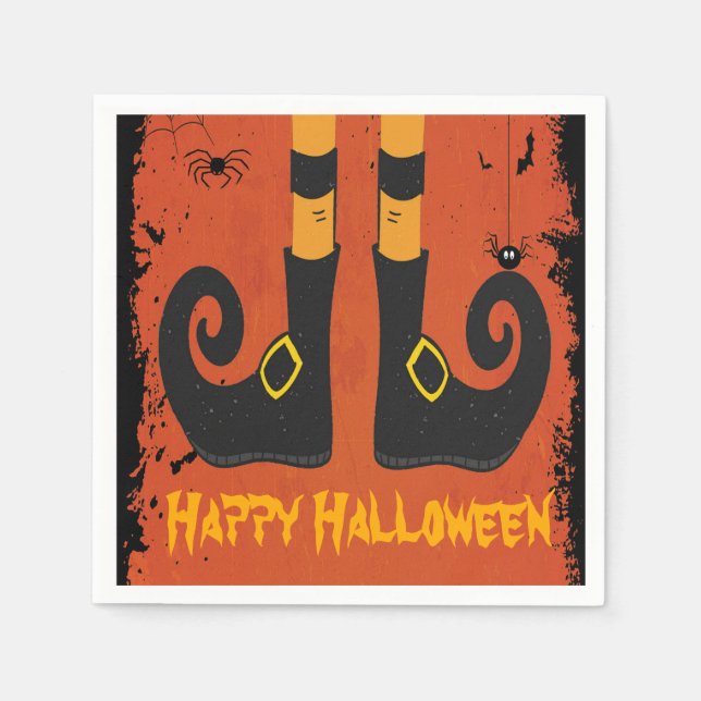 Servilleta De Papel piernas brujas Halloween (Anverso)