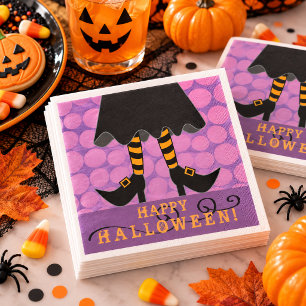 Servilleta De Papel Piernas Divertidas de Bruja Fiesta de Halloween