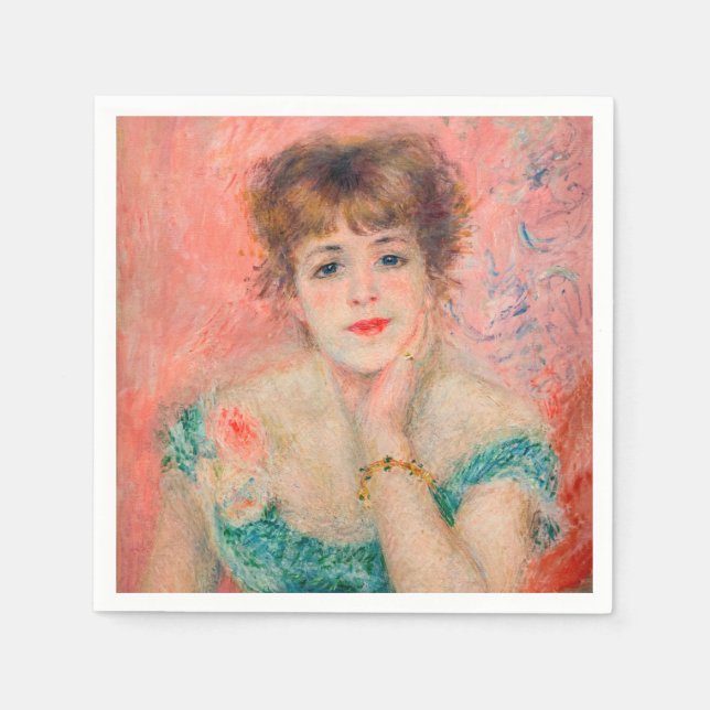 Servilleta De Papel Pierre-Auguste Renoir - Actriz Jeanne Samary (Anverso)
