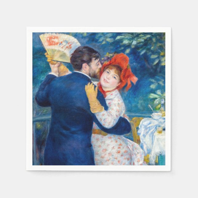 Servilleta De Papel Pierre-Auguste Renoir - Baile rural (Anverso)