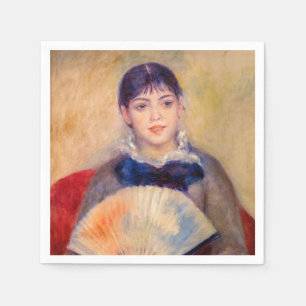 Servilleta De Papel Pierre-Auguste Renoir - Chica con ventilador
