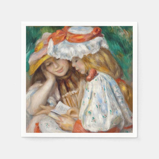 Servilleta De Papel Pierre-Auguste Renoir - Dos Chicas leyendo (Anverso)