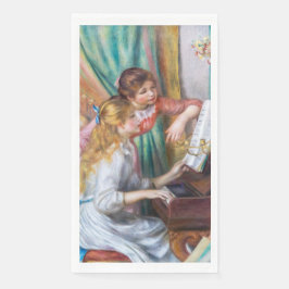 Servilleta De Papel Pierre Auguste Renoir - Jóvenes Chicas en el piano