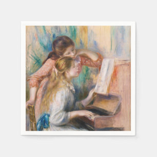 Servilleta De Papel Pierre Auguste Renoir - Jóvenes niñas en el piano