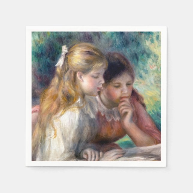 Servilleta De Papel Pierre-Auguste Renoir - La lectura (Anverso)