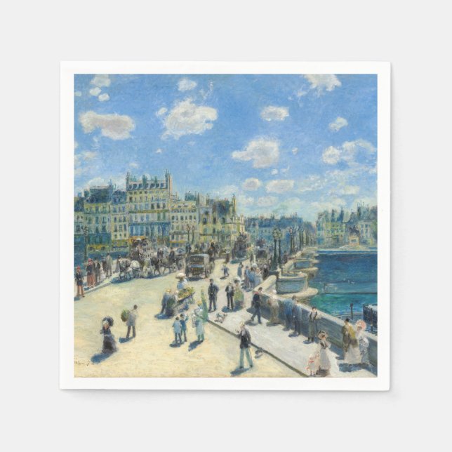 Servilleta De Papel Pierre-Auguste Renoir - París, Pont-Neuf (Anverso)