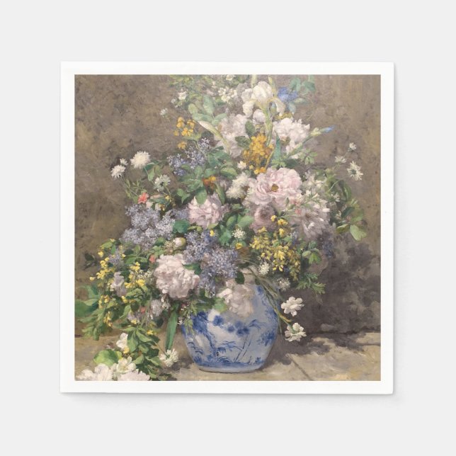 Servilleta De Papel Pierre-Auguste Renoir Ramo de Primavera     (Anverso)