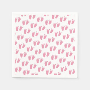 Servilleta De Papel Pies de bebé rosados Baby Shower