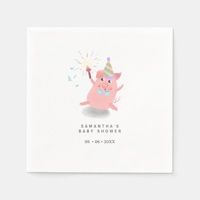 Servilleta De Papel PIG Farm Animals Pig Barnyard (Anverso)
