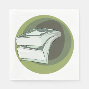 Servilleta De Papel Pila de Dinero Efectivo Billetes Verdes