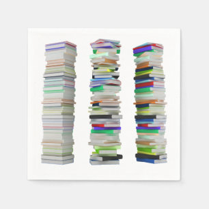 Servilleta De Papel Pilas de servilletas de papel de los libros