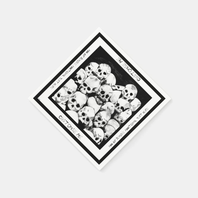 Servilleta De Papel Pile-O-Skulls (Borde)