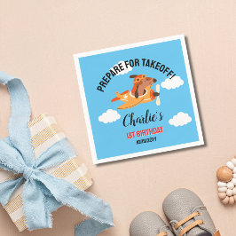 Servilleta De Papel Piloto de perro avión volador, niños aburridos cum