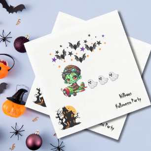 Servilleta De Papel Piloto Zombie Caprichoso Avión Fantasmas y Murciél