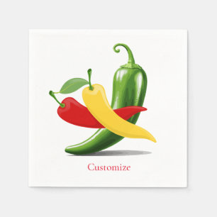 Servilleta De Papel Pimiento de chile verde amarillo rojo Thunder_Cove