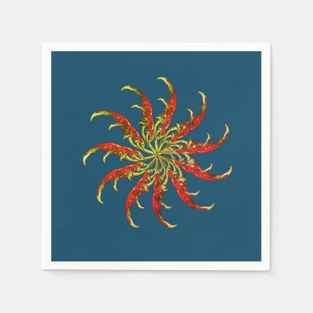 Servilleta De Papel Pimientos calientes rojos (Anverso)