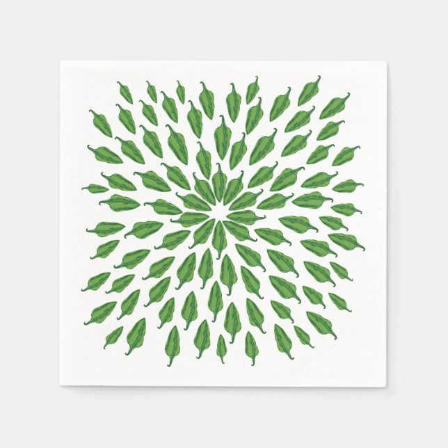 Servilleta De Papel Pimientos Verdes Chili (Anverso)